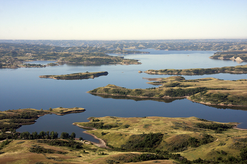 Areil view of lake